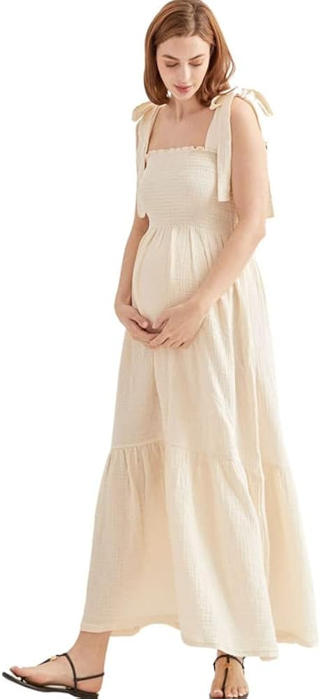 NOTHING FITS BUT Dress for Women, Classic Nursing Momoka Maternity Dress for Photoshoot, Muslin F... | Amazon (US)