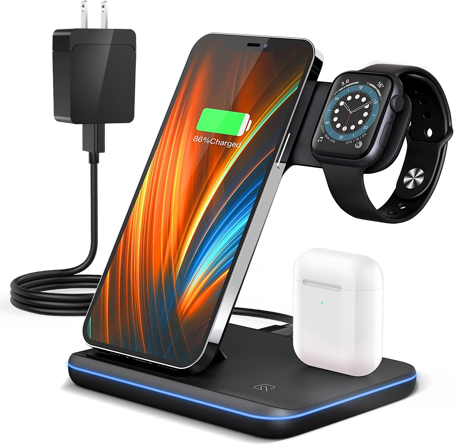 Amazon.com: Wireless Charging Station,3 in 1 Fast Charging Station,Wireless Charger Stand for iPh... | Amazon (US)