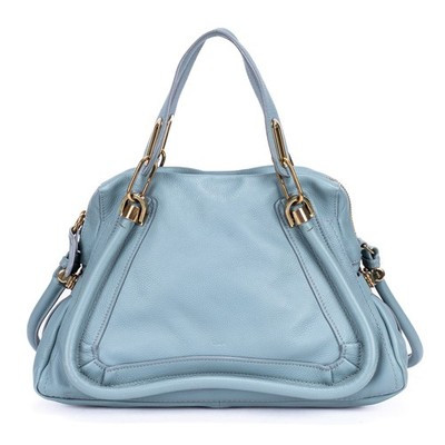 Chloé Light Blue Medium Paraty Medium Shoulder Bag Grained Calfskin Leather | eBay AU