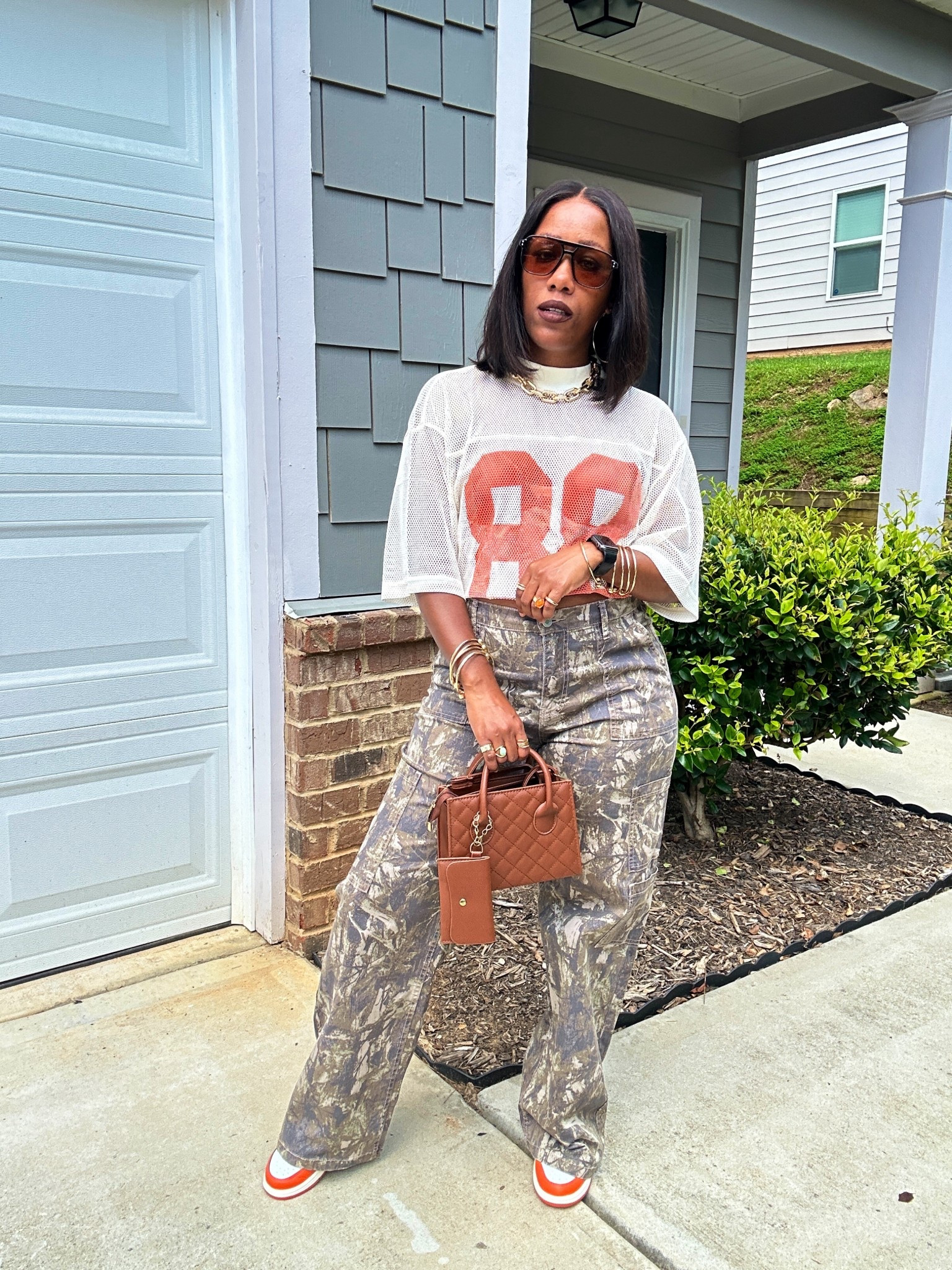 Fall outfit, mesh jersey and wide leg camo cargo pants 

#LTKFindsUnder50 #LTKPetite #LTKStyleTip