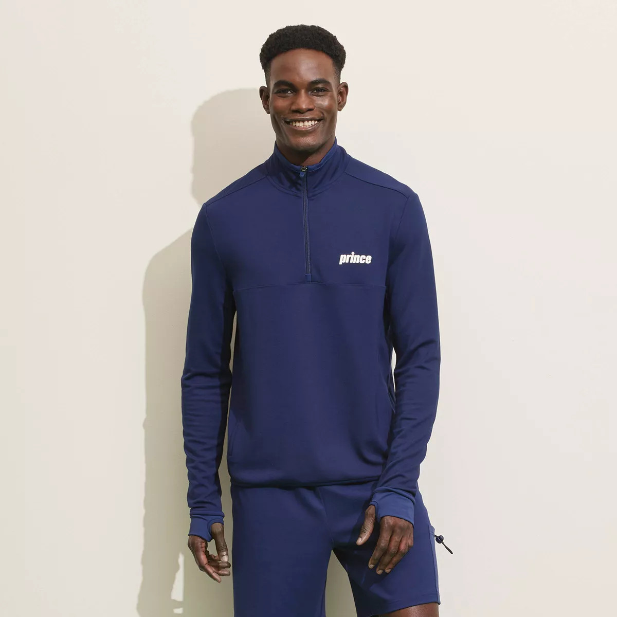 Prince Pickleball Men's Ponte 1/4 Zip Pullover - Navy Blue | Target