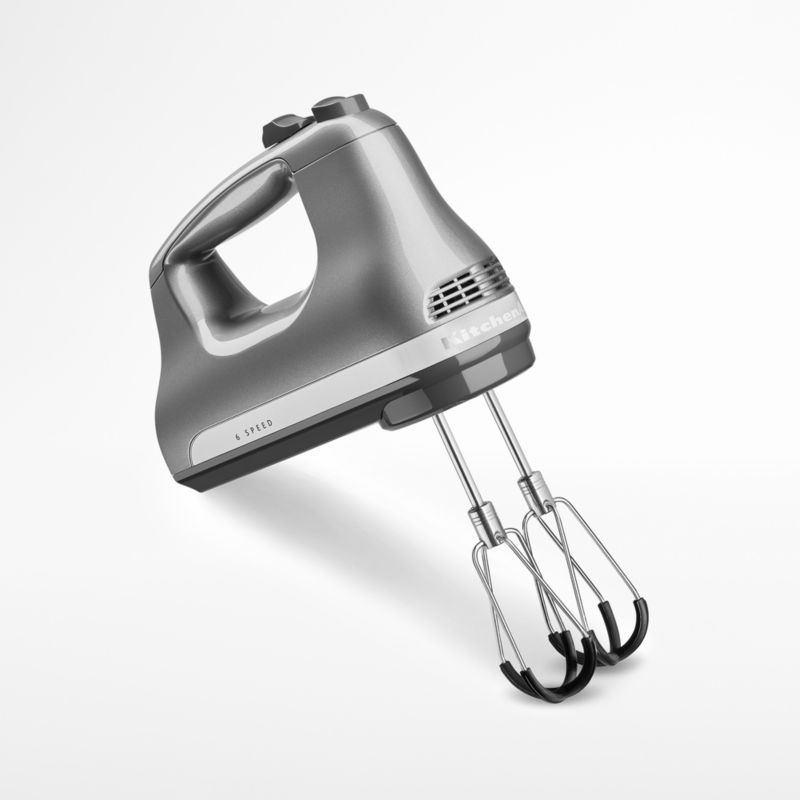 KitchenAid 6-Speed Contour Silver Electric Hand Mixer with Flex Edge Beaters + Reviews | Crate & ... | Crate & Barrel
