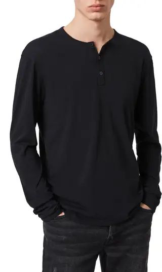 AllSaints Figure Long Sleeve Henley | Nordstrom | Nordstrom