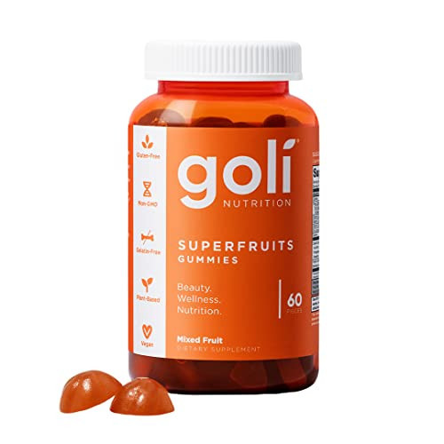 Goli Nutritional Supplement, SuperFruits Beauty Gummy Vitamin - 60 Count - Collagen-Promoting Ingredients - Mixed Fruit, Vegan, Plant-Based, Non-GMO, Gluten-Free & Gelatin Free | Amazon (US)