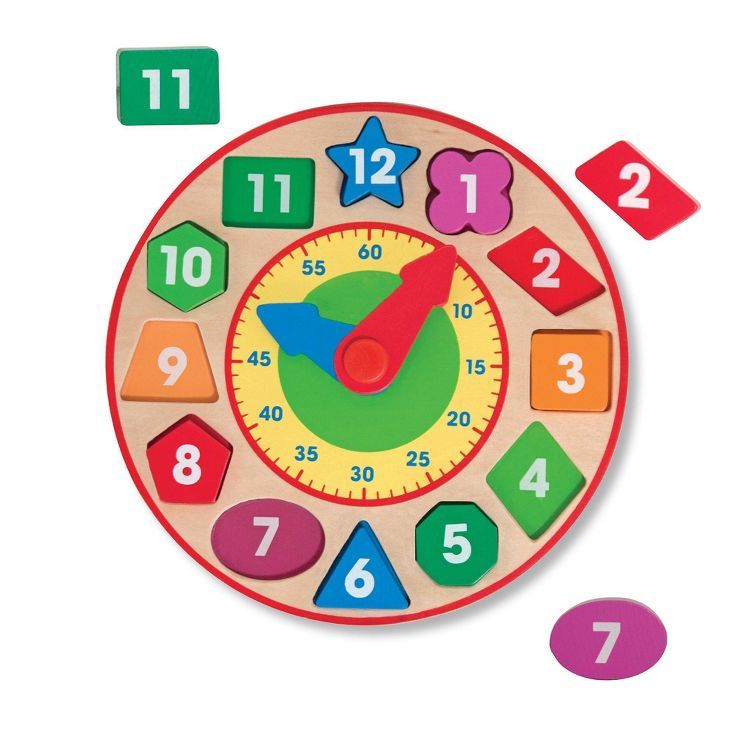 Melissa & Doug Shape Sorting Clock - Wooden Educational Toy | Target