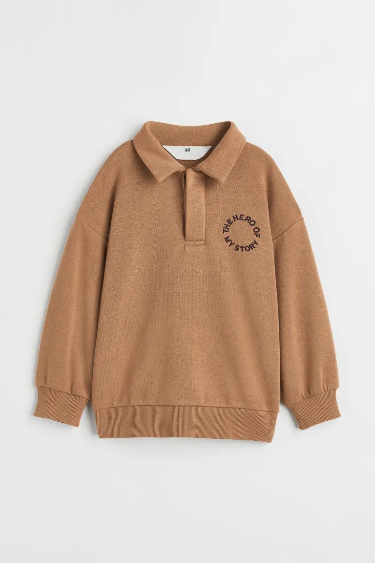 Oversized Sweatshirt with Collar | H&M (US + CA)