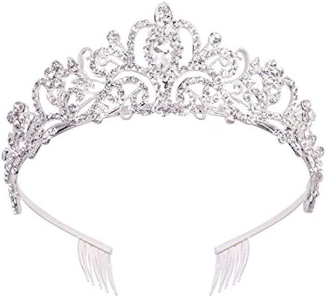 Didder Silver Crystal Tiara Crowns for Women Girls Elegant Princess Crown with Combs Tiaras for W... | Amazon (US)