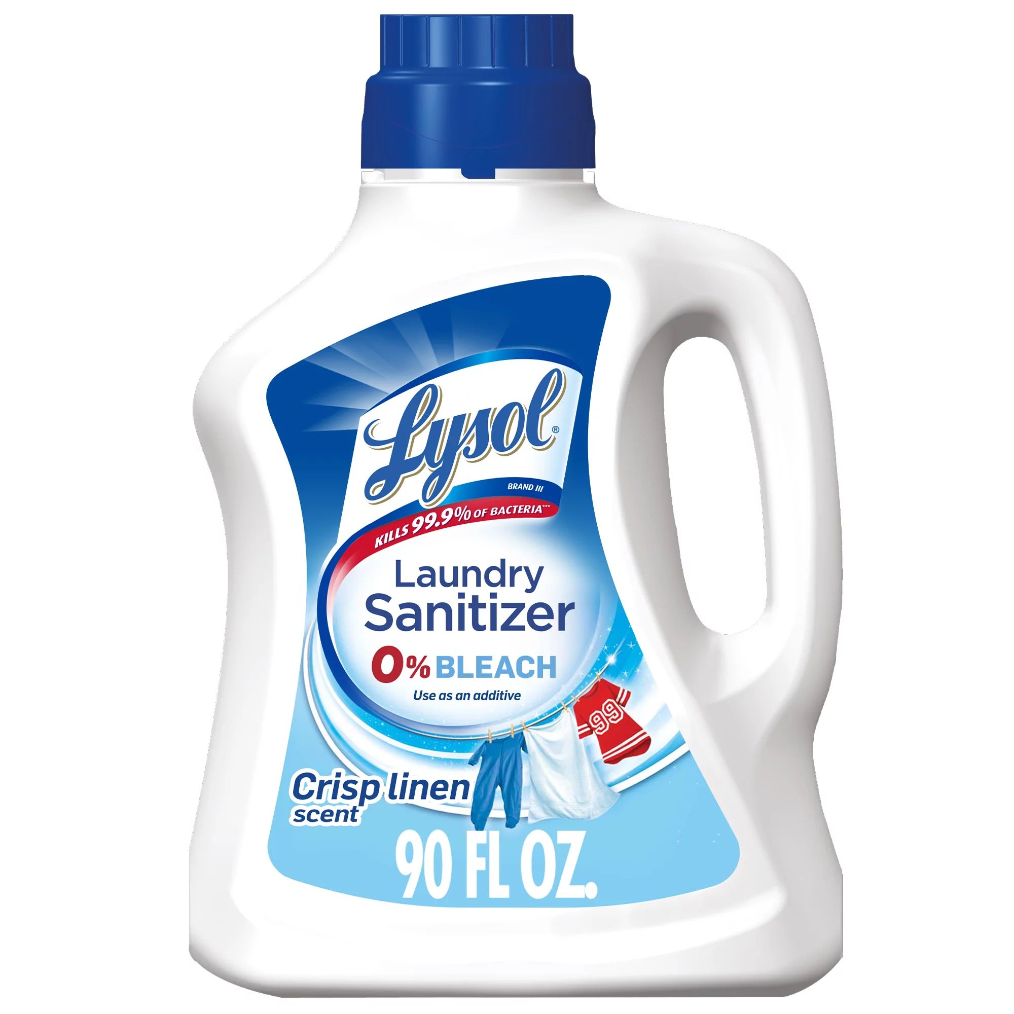 Lysol Laundry Sanitizer, Crisp Linen, 90 oz, Eliminates Odors and Kills Bacteria | Walmart (US)
