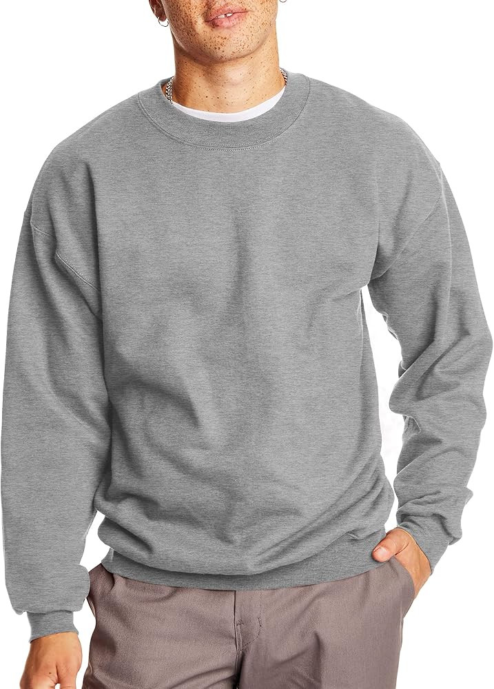 Hanes Ultimate, Heavyweight Fleece Sweatshirt, Crewneck Pullover for Men | Amazon (US)