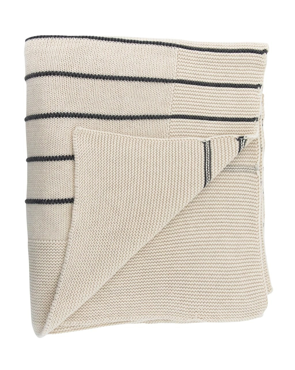 Charcoal Stripe Cotton Throw | McGee & Co.
