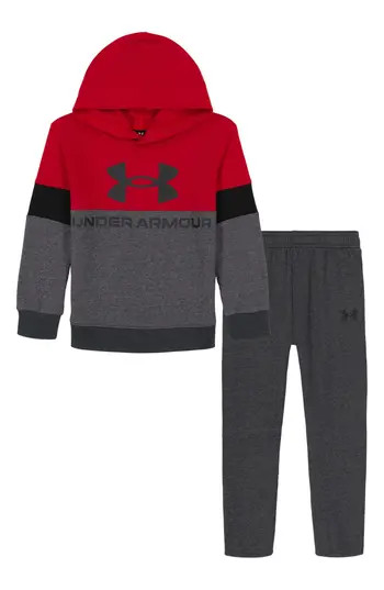 Under Armour Kids' Rival Performance Fleece Hoodie & Sweatpants Set in Red at Nordstrom Rack, Size 5 | Nordstrom Rack