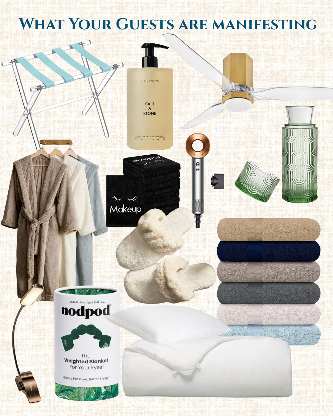Let’s be honest: the best part of staying with friends isn't just the company—it’s the five-star feeling of a guest room that feels like a retreat.

We’ve curated a list of the little luxuries your guests are secretly manifesting when they see that "You’re invited!" text. 

Whether you’re prepping for family visits or just want to level up your hosting game, these essentials guarantee a "best host ever" title 

 #LTKgrwm #LTKselfcare #LTKHome