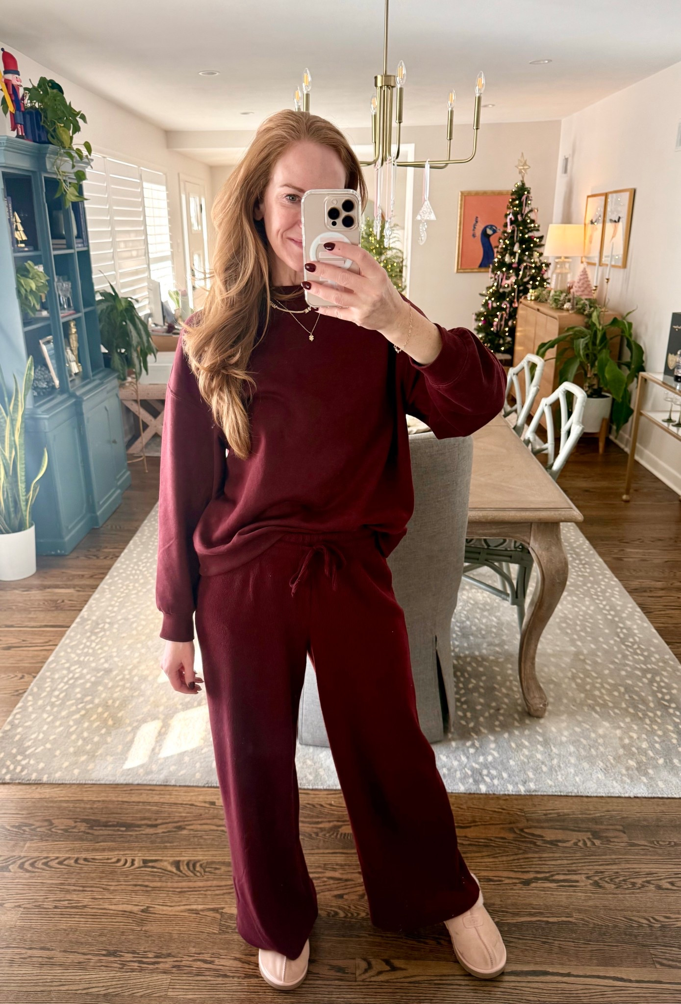 I will be living in these waffle knit soft lounge pants and oversized sweater shirt from H&M until further notice! The burgundy is currently out of stock but they have a cozy brown! 

#LTKOver40 #LTKdayinmylife #LTKFindsUnder50