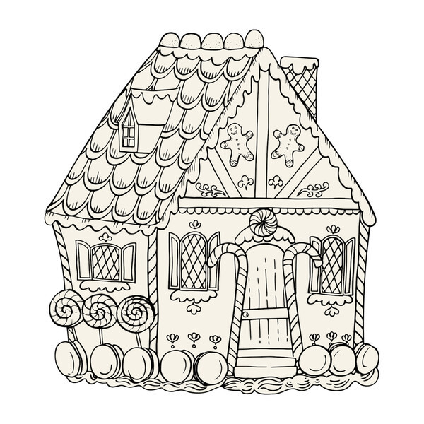 Gingerbread House Color Placemat | Maisonette