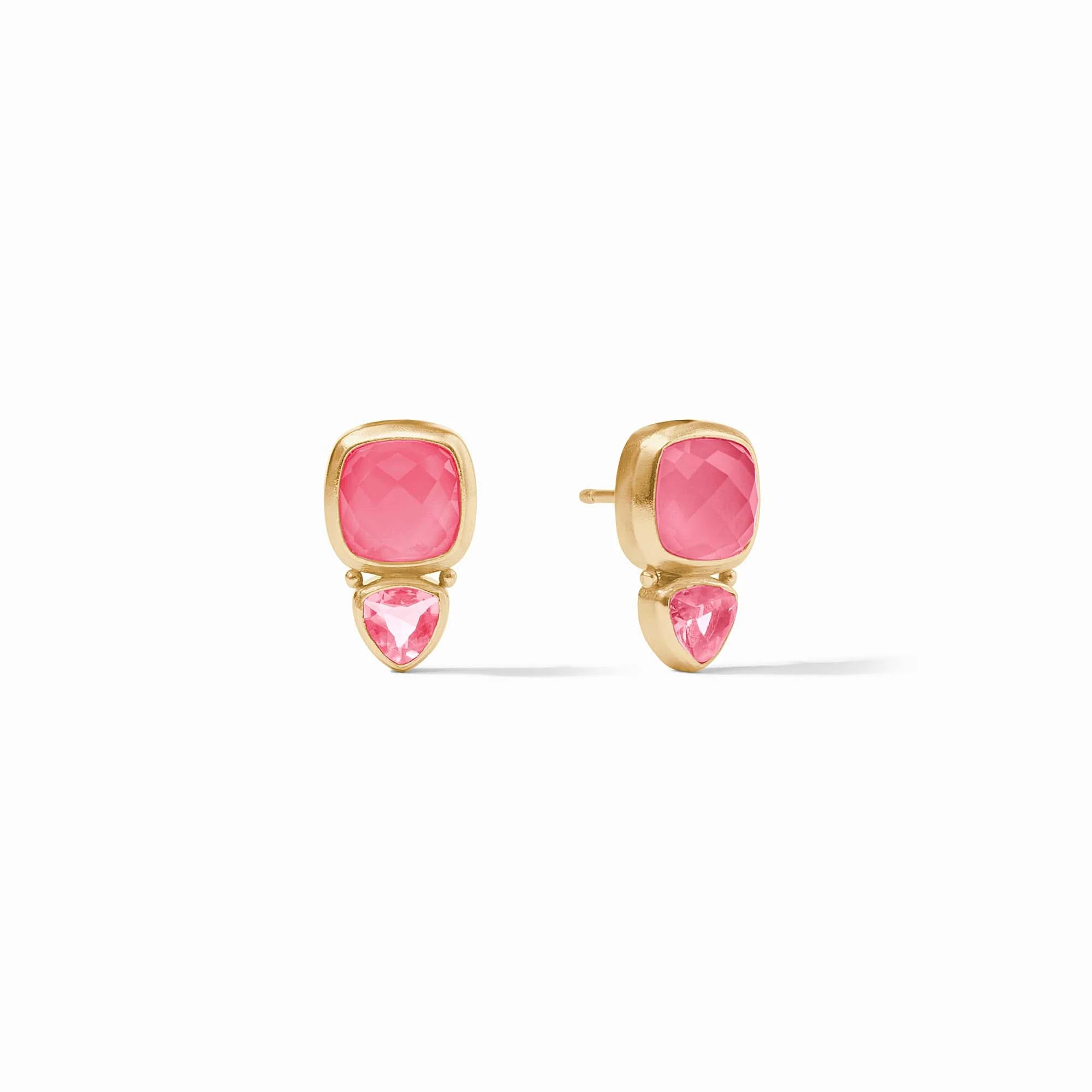 Aquitaine Duo Stud - Gold Gemstone Earrings | Julie Vos | Julie Vos
