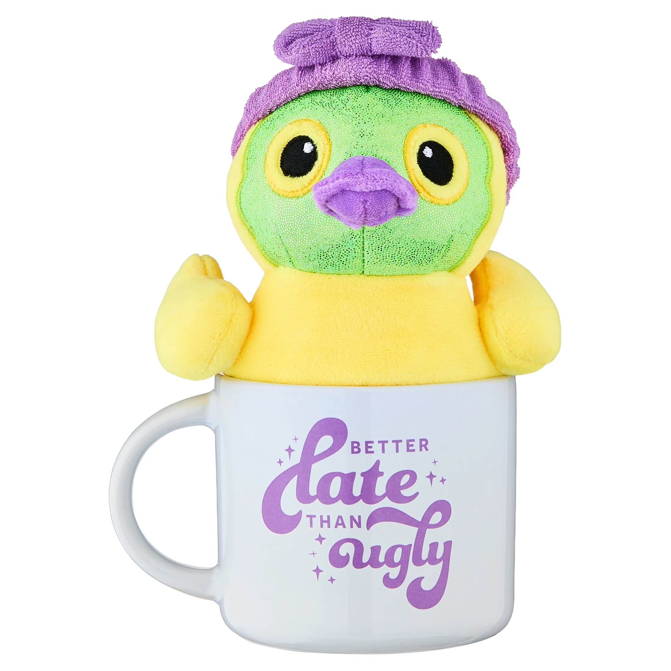 Facemask Duck Plush in Better Late Than Ugly Mug, Purple and White, Mother's Day by Way To Celebr... | Walmart (US)