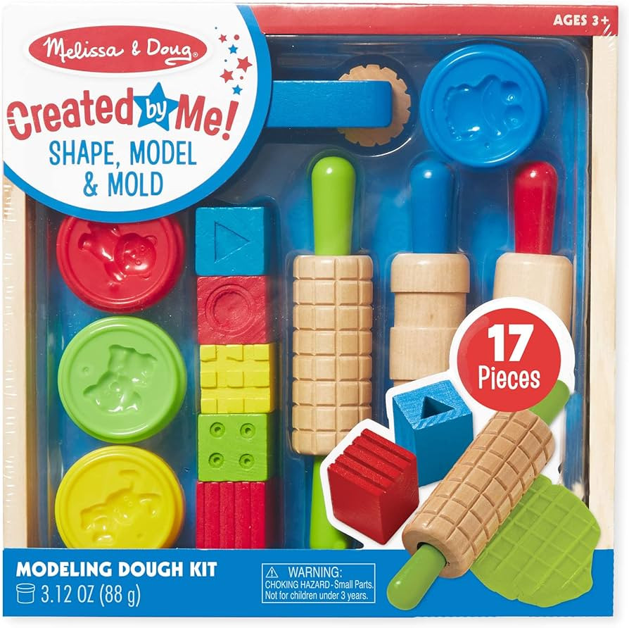 Melissa & Doug Shape, Model, and Mold Clay Activity Set - 4 Tubs of Modeling Dough and Tools - Ar... | Amazon (US)