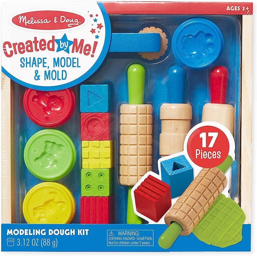 Melissa & Doug Shape, Model, and Mold Clay Activity Set - 4 Tubs of Modeling Dough and Tools - Ar... | Amazon (US)