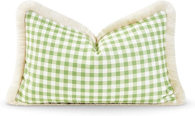 Hofdeco Premium Coastal Patio Indoor Outdoor Lumbar Pillow Cover Only, 12"x20" Water Resistant fo... | Amazon (US)