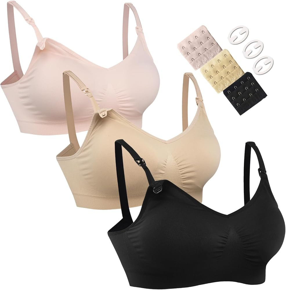 HOFISH Maternity Nursing Bras for Breastfeeding Comfort Seamless Wirefree Pregnancy Bras S-XXL wi... | Amazon (CA)