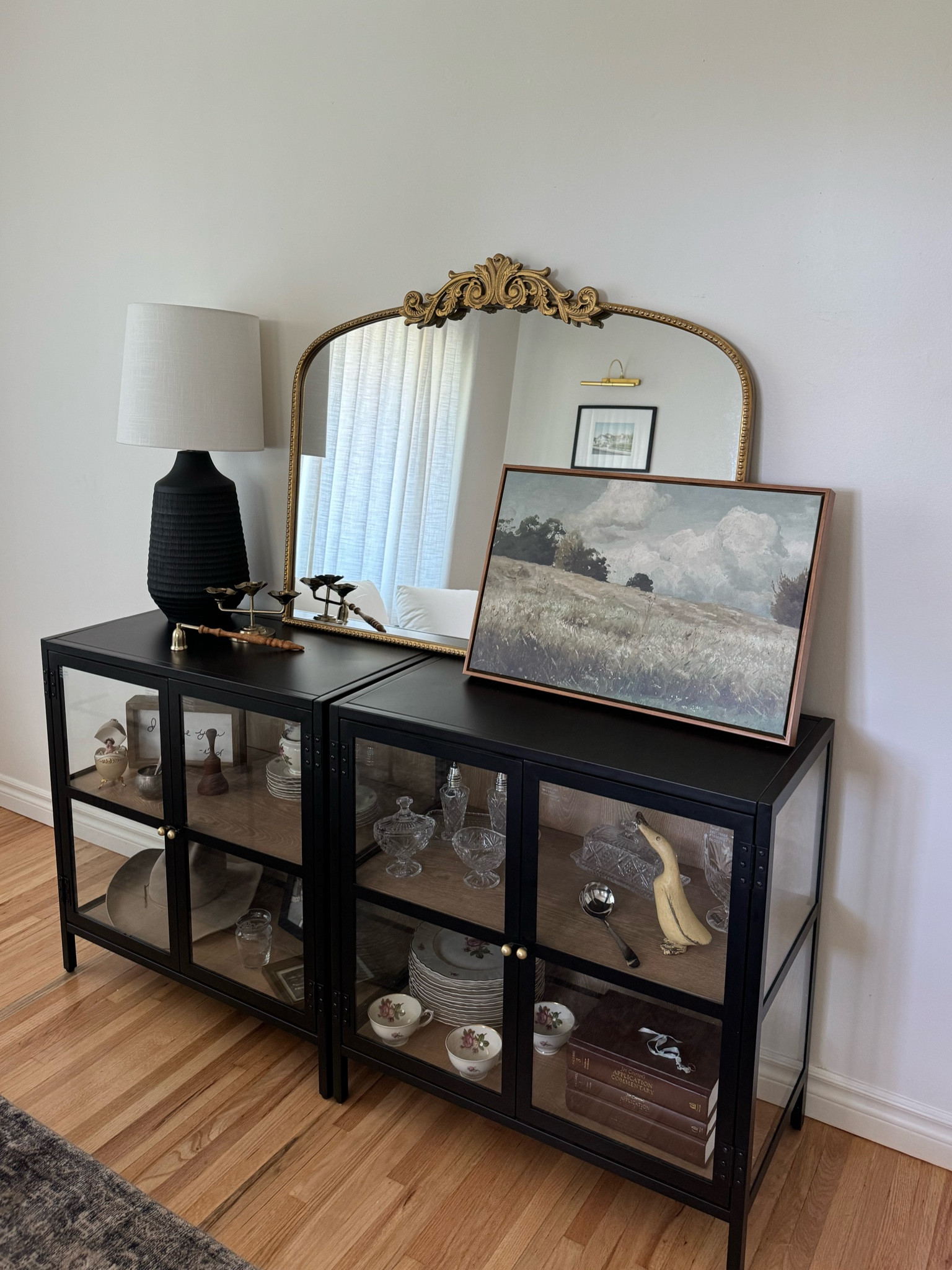 Sitting room, home decor, styled cabinets // 

#LTKHome