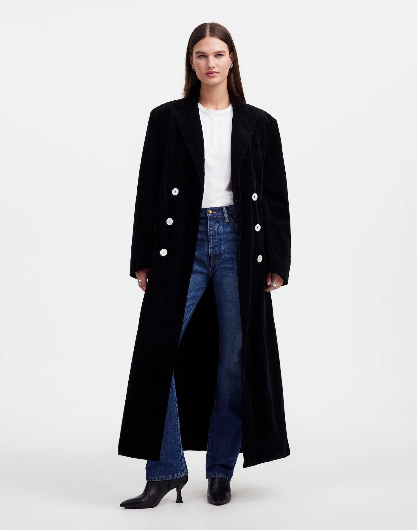 Alexa Chung for Madewell Oversized Long Coat in Corduroy | Madewell