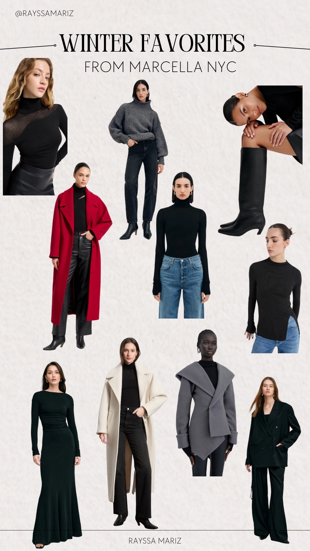 My winter selection from Marcella New York is full of classic and atemporal pieces! O lot of black basics with that amazing quality we all love from Marcella with some modern twist and a little pop of color to make our season happier ! Use the code: ITSRAYSSAMARIZ for a super special discount! #ootd #winteroutfit #ltkootd #marcellanyc #discount #couponcode

#LTKootd #LTKSaleAlert #LTKgrwm