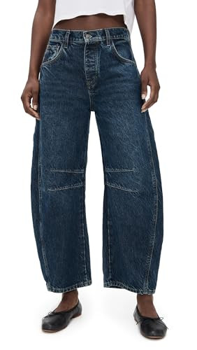 Free People Women's Good Luck Mid-Rise Barrel Jeans | Amazon (US)