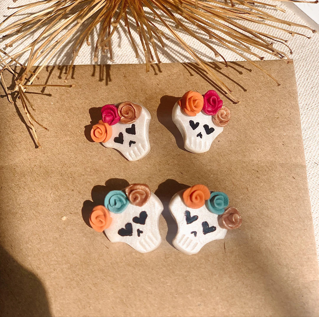 Day of the dead earrings | Etsy (US)