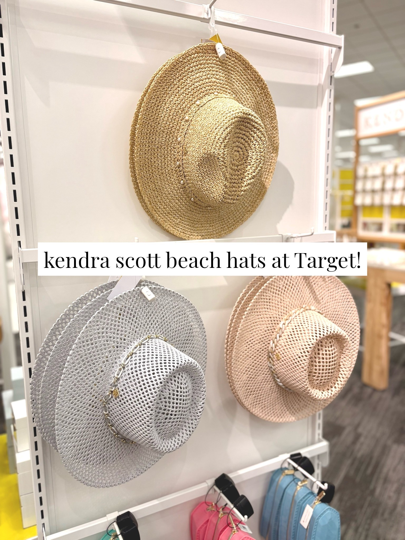 Beach hats at Target by Kendra Scott — how cute! Perfect for summer, vacations, the beach, and days in the sun ☀️

#LTKTravel #LTKSwim #LTKmomlife