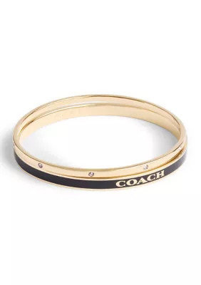 COACH Bangle Bracelet Duo Set, 8 in | Belk