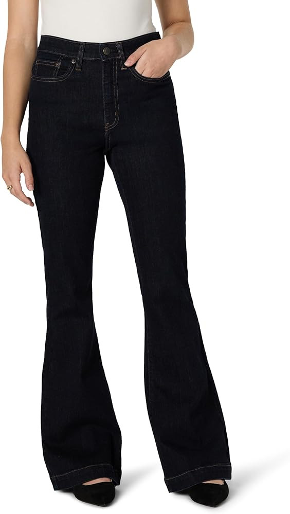 Amazon Essentials Womens High Stretch Flattering High-Rise Flare Jeans | Amazon (US)