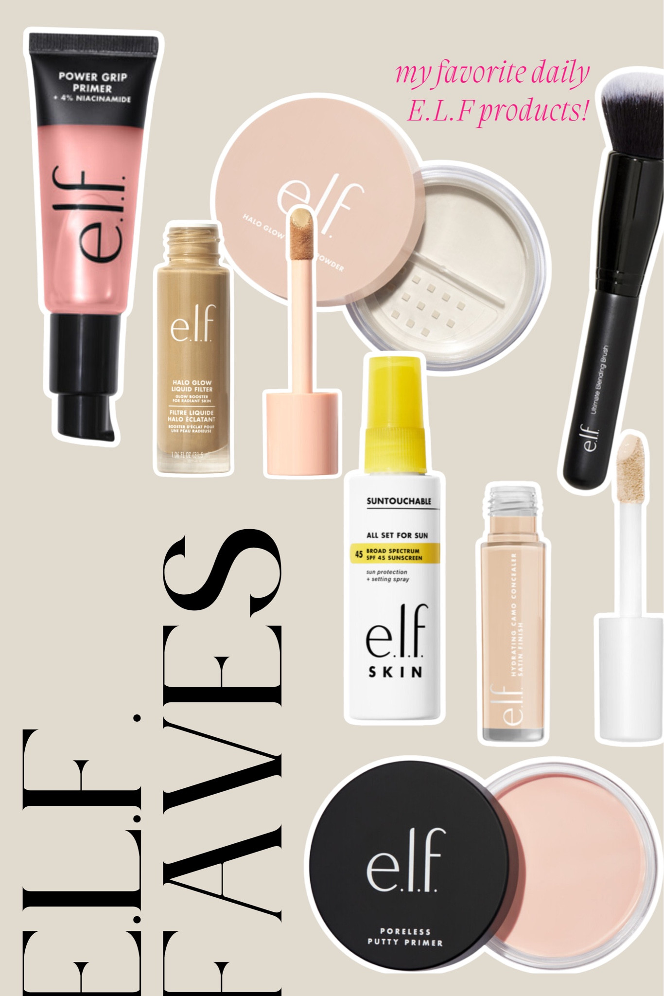 Soo happy to share my fave #elfpartner daily faves! 
@elfcosmetics 
#elfcosmetics


#elfpartner#LTKSpringSale #eyeslipsface #elfingamazing #crueltyfree #vegan #eyeslipsfacts


elf cosmetics, daily makeup, makeup faves, spring makeup, trending beauty, betterwithchardonnay, Steph Joplin 

#LTKbeauty #LTKstyletip