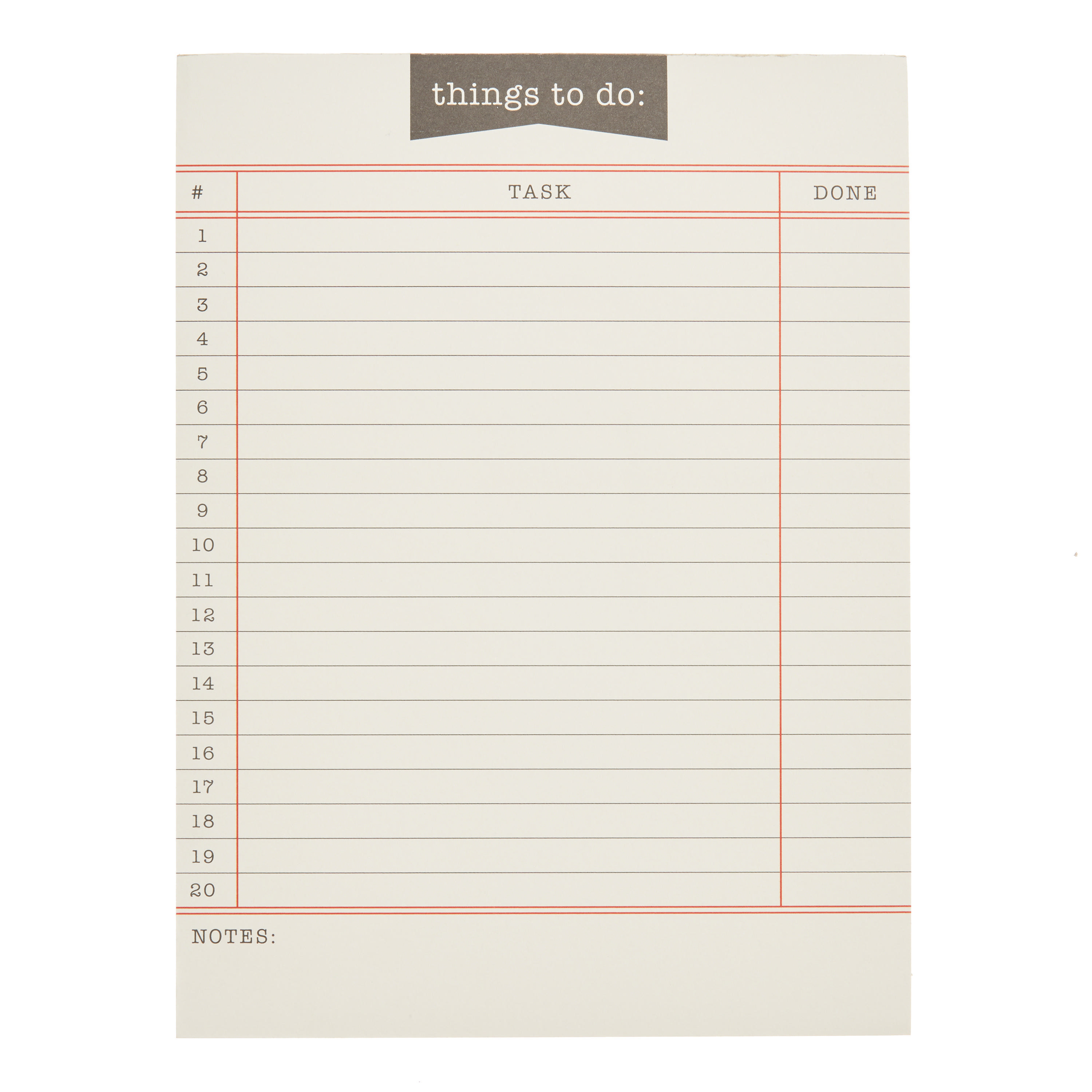 Things To Do List Notepad | World Market