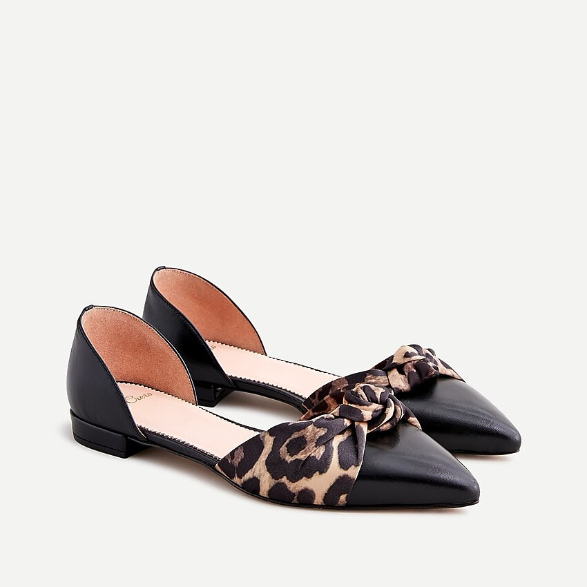 Pointed-toe knot flats | J. Crew US