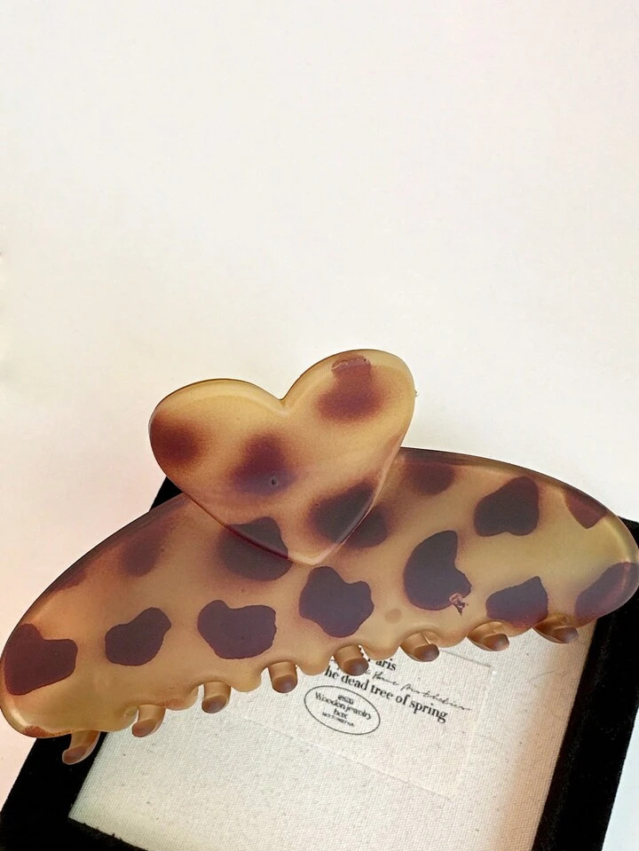 1pc Acrylic Leopard Pattern Hair Clip For Ladies, Suitable For Wearing Outdoors | SHEIN
