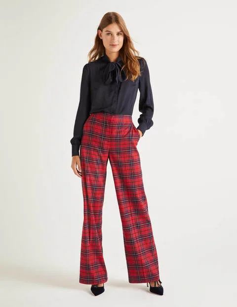 Inverness Pants Poinsettia, River Check Women Boden | Boden (US)