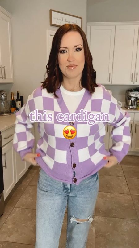 The cutest checkered cardigan! Would be super cute for Valentine’s Day 

Cardigan - small
Tank- small

#LTKVideo #LTKfindsunder50 #LTKstyletip