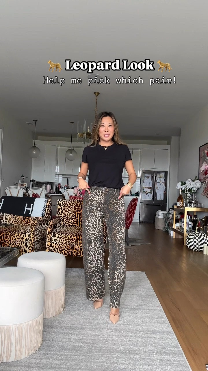 Leopard pants, fashion trends 2024, fall outfit, fall style, Pinterest style, varsity jacket on sale. 

Nordstrom pair I'm wearing a medium 
Revolve pair size small 

#LTKStyleTip #LTKFindsUnder100 #LTKOver40
