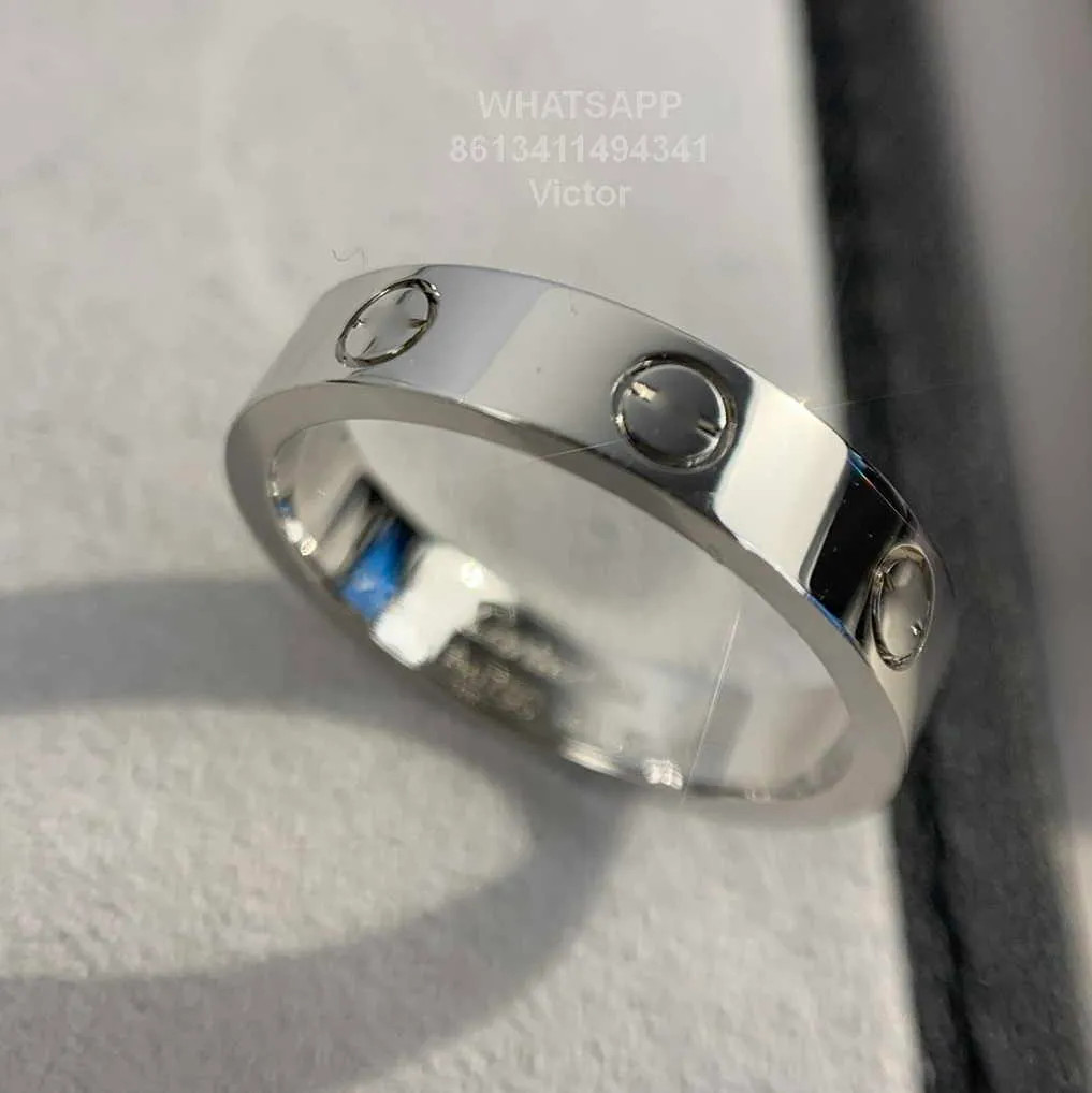 Band Rings 18K 3.6mm love ring V gold material will never fade narrow ring without diamonds luxur... | DHGate