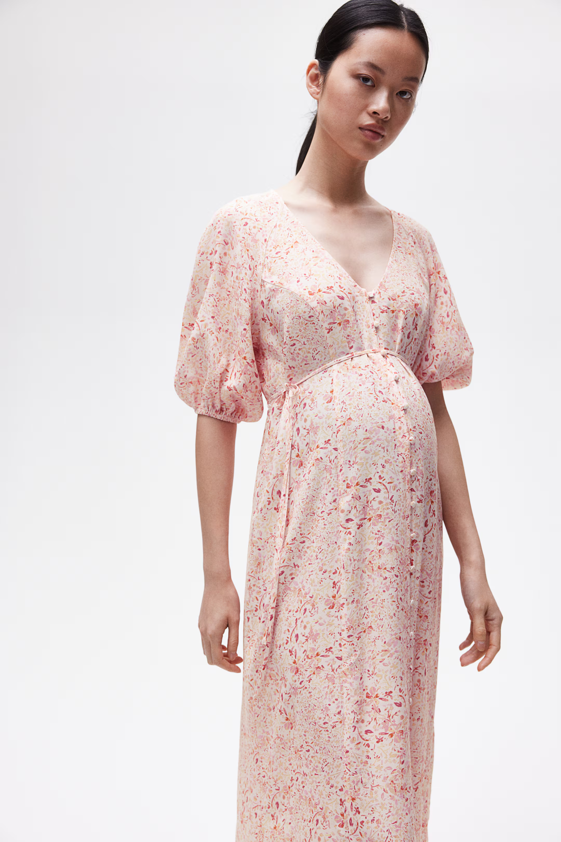 MAMA Tie-belt Crêpe Dress | H&M (US + CA)