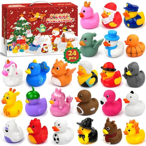 Advent Calendar 2025 Rubber Duck Advent Calendar 24 Days of Christmas Countdown Toys for Kids Boys and Girls Christmas Party Favors Gifts | Amazon (US)