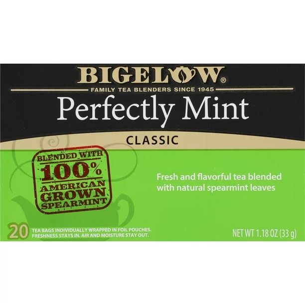 Bigelow Perfectly Mint, Black Tea Bags, 20 Count | Walmart (US)