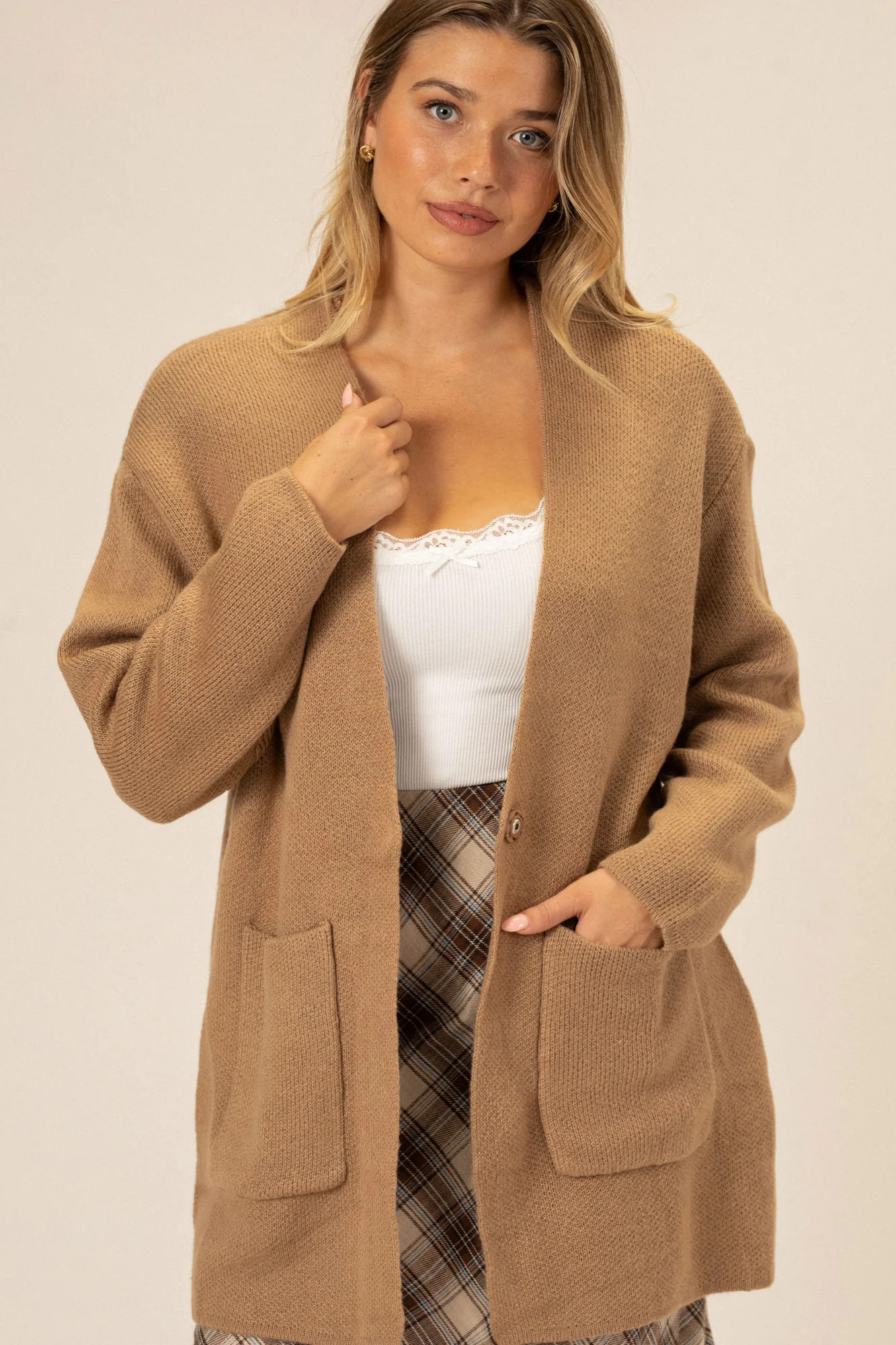 Christine Pocket Knit Cardigan | Morning Lavender