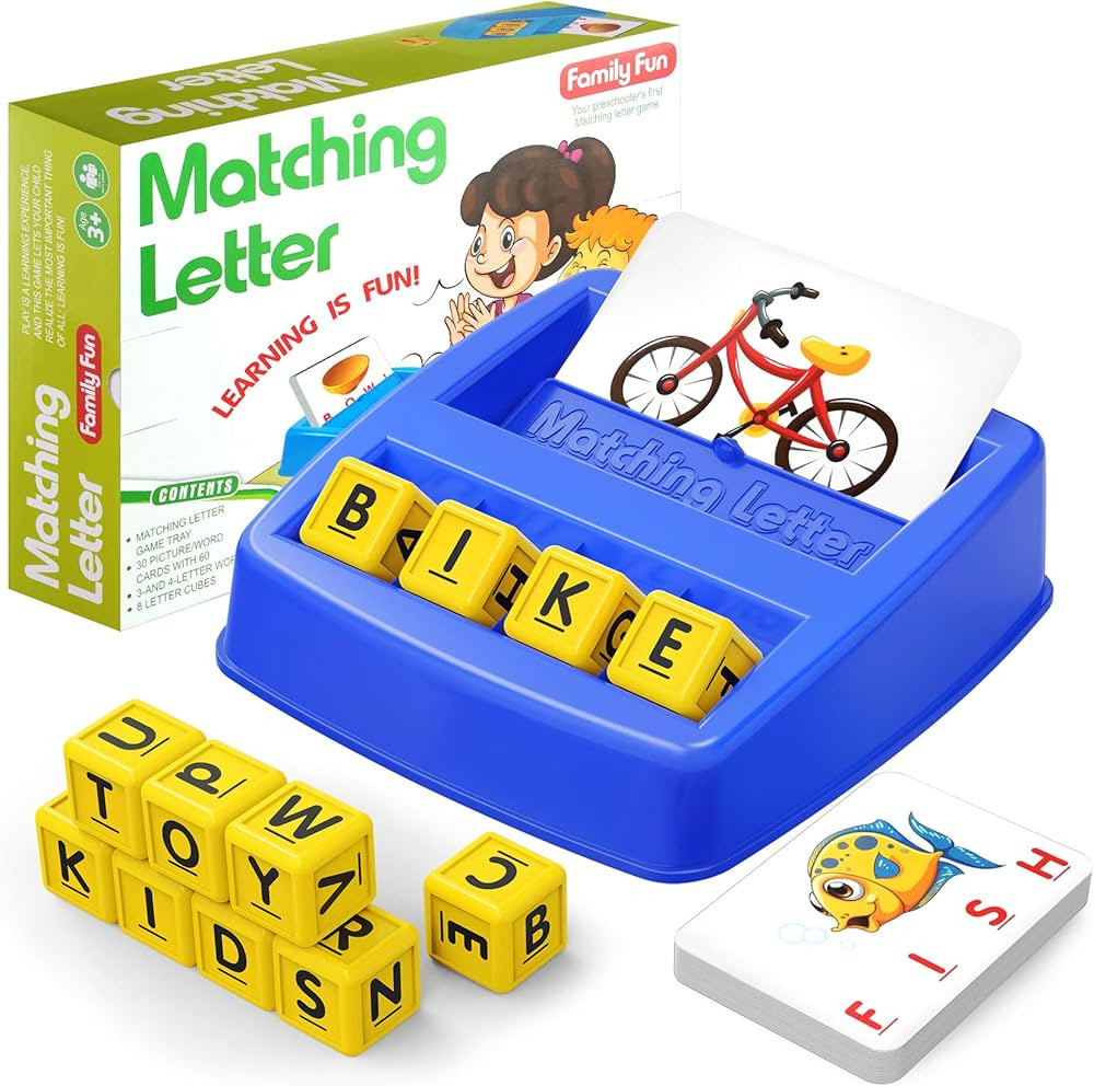 HahaGift Educational Toys for 3-5 Year Old Boy Girl Gifts, Matching Letter Learning Games Activit... | Amazon (US)