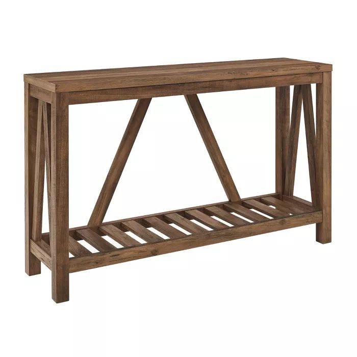 A Frame Rustic Entry Console Table - Saracina Home | Target