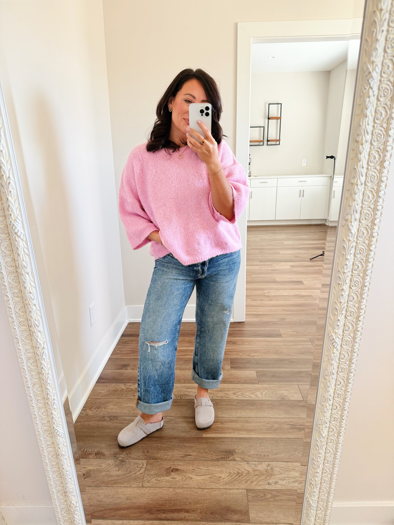 TARGET 🎯 TUESDAY 
• large top but could have totally done a medium 
• size 6 regular denim - true to size 
• clogs run big, if between sizes, go down 

#LTKgrwm #LTKootd #LTKFindsUnder50