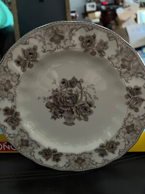 Palate & Plate Victorian Brown Rose Salad Dessert Side Plate  Scalloped | eBay US
