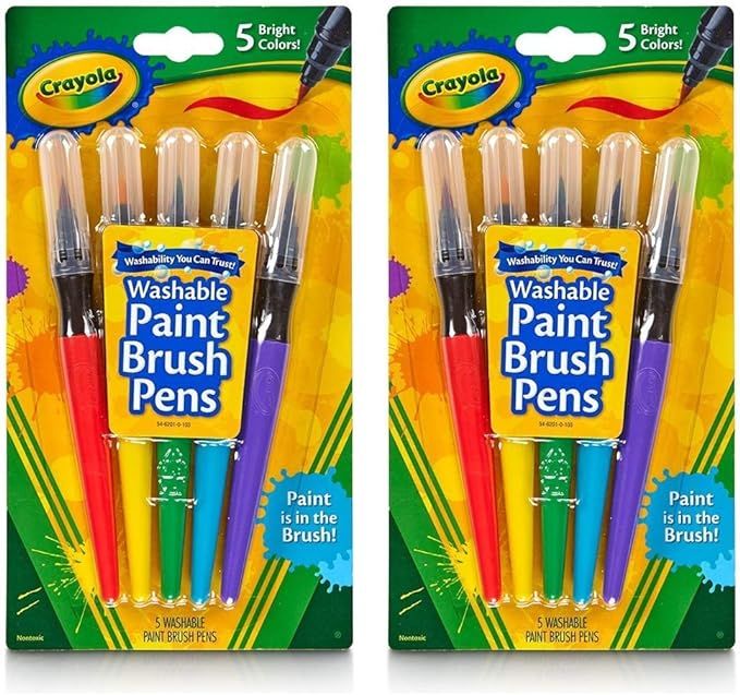 Crayola Washable Paint Brush Pens - 5 Count (2-Pack) | Amazon (US)
