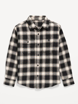 Long-Sleeve Pocket Plaid Flannel Shirt for Boys | Old Navy (US)